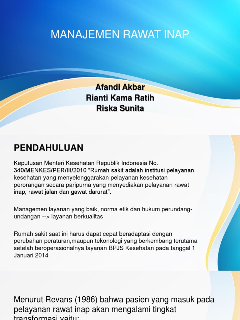 Manajemen Rawat Inap Kel 3 Pdf