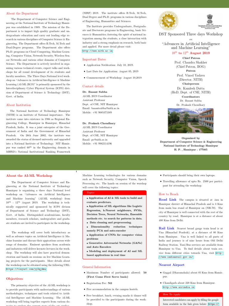 Ai Ml Workshop Pdf Artificial Intelligence Intelligence Ai