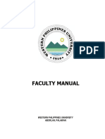 Wpu Faculty Manual