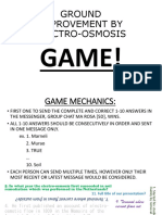 Ground Improvement by Electro-Osmosis: Game!