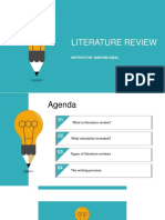 Literature Review: Instructor: Maryam Iqbal