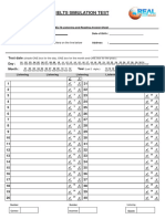 IELTS Answer Sheet