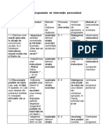 Structura Programului de Interventie Personalizat Franceza