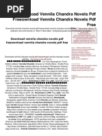 Vennila Chandra Novels PDF Freeownload Vennila Chandra Novels PDF Free