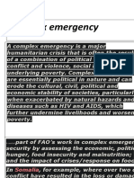 Complex Emergency: Somalia