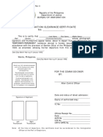 Emigration Clearance Certificate No. - : Bureau of Immigration