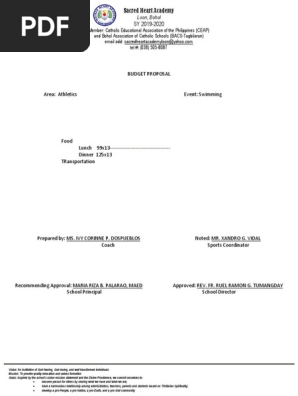 Budget Proposal