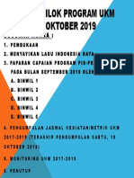 Pra Minilok Program Ukm 19 OKTOBER 2019: Susunan Acara