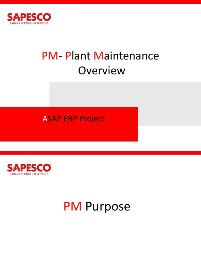 SAP Plant Maintenance Overview and Process | PDF | Business | Computing
