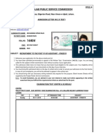 Admission Cert PDF