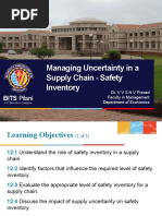 Managing Uncertainty in A Supply Chain - Safety Inventory: BITS Pilani