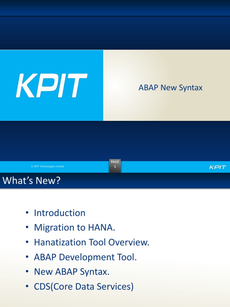 New ABAP Syntax - Training Material | PDF | Inheritance (Object ...