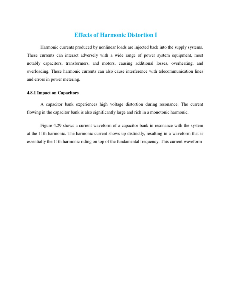 Effects of Harmonic Distortion I | PDF | Transformer | Electric Motor