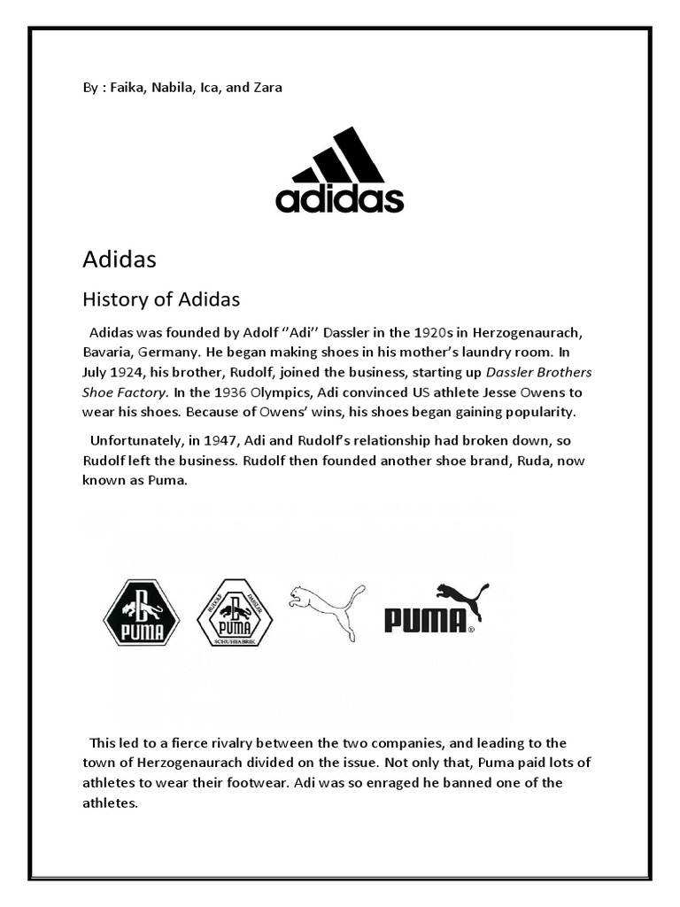 Adidas shoes history pdf deals