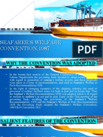Seafarer'S Welfare CONVENTION, 1987: Satyam Verma UG2016-42