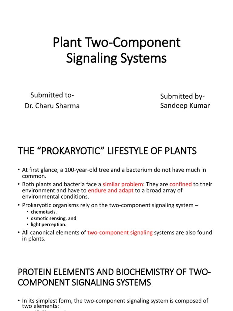 Plant Signaling Systems PDF Signal Transduction