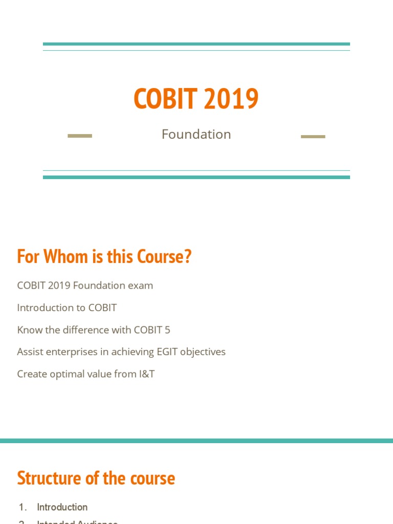 Cobit 2019 Foundation PDF Cobit Risk Management