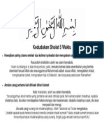 Kedudukan Sholat 5 Waktu