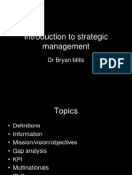 Introduction To Strategic Management: DR Bryan Mills