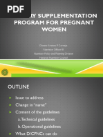 Dietary Supplementation Program For Pregnant Women