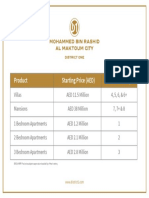 District One - Price Range PDF