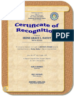 Cert of Commendation