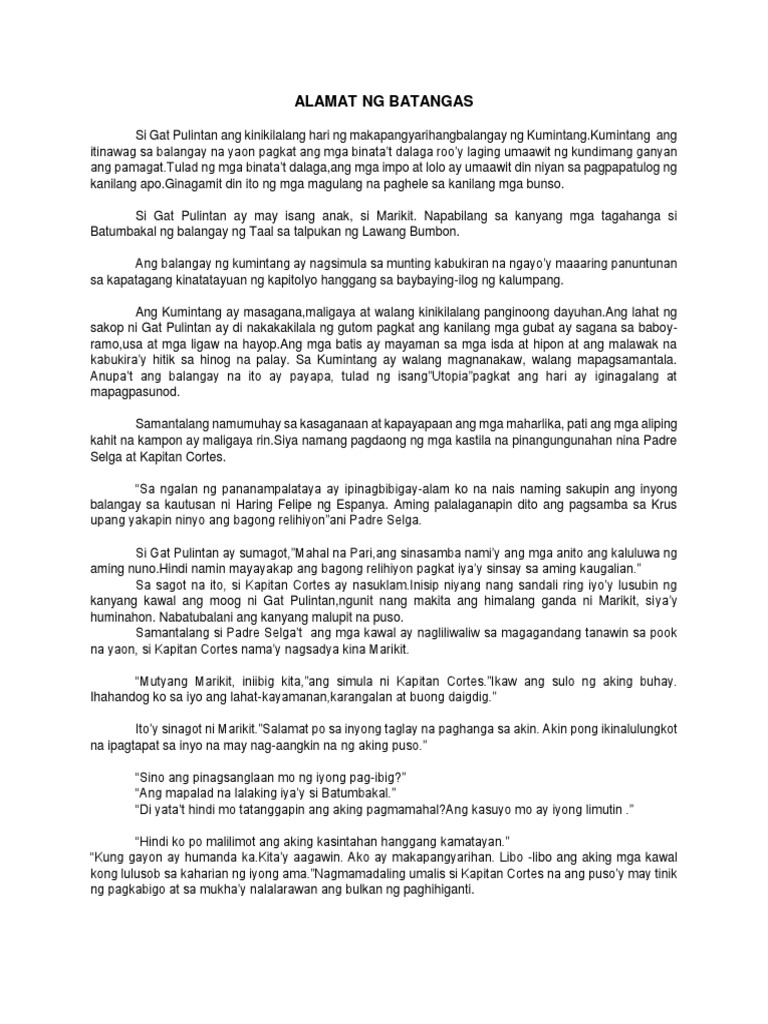 Alamat NG Batangas | PDF