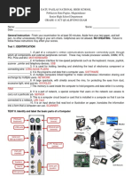 Datu Paglas National High School Poblacion Datu Paglas, Maguindanao Senior High School Department Grade-11 Ict Qualifying Exam
