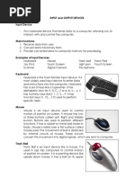 Input and Output Devices Input Device