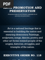 Arts Promotion and Preservation