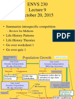 ENVS 230 f15 Lec 9 Life History