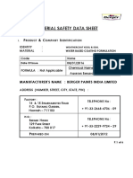Material Safety Data Sheet: Roduct Ompany Dentification