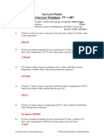 Gas Laws Packet Ideal Gas Law Worksheet PV NRT