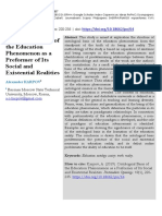 Ontological Basis of The Education Phenomenon PDF