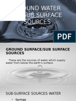 Ground & Sub-Surface Water Sources Guide