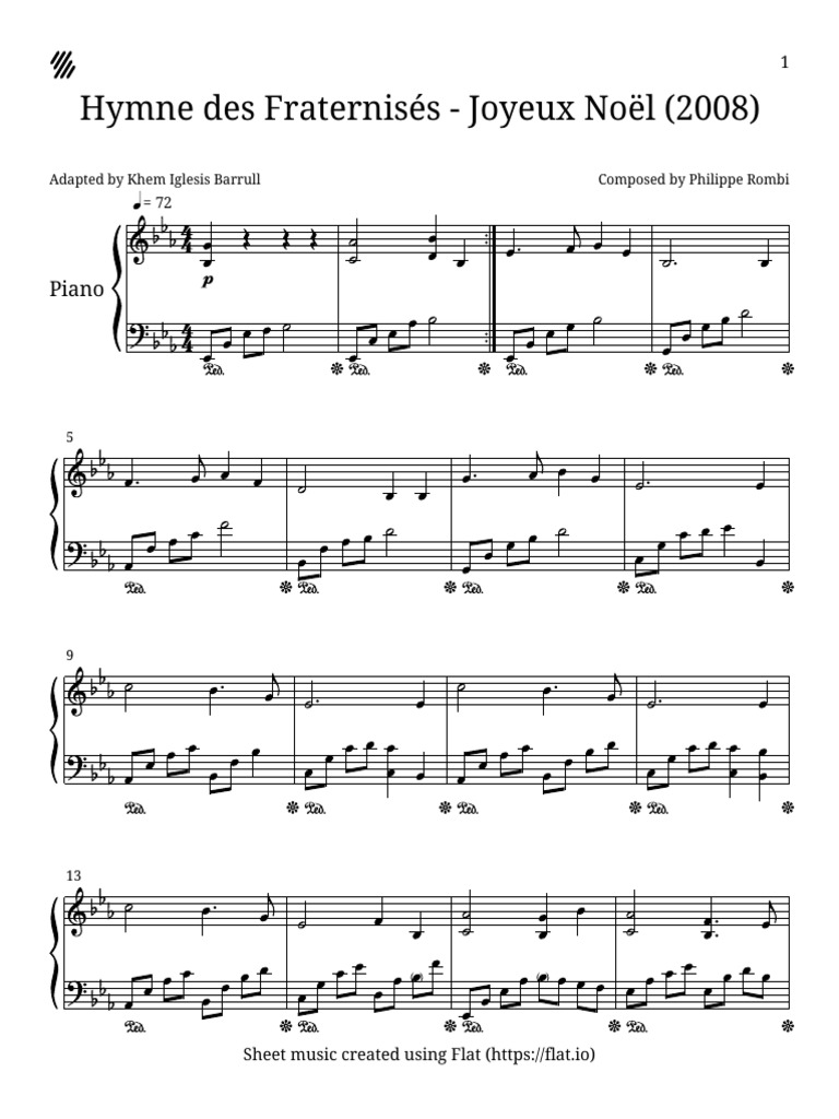Hymne Des Fraternisés - Joyeux Noël (2008) | PDF
