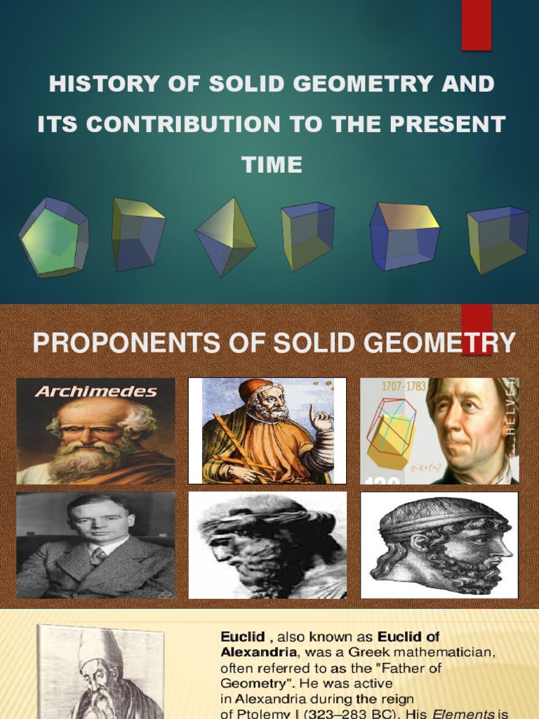 History Of Solid Geometry And Its Contribution To The Present Time
