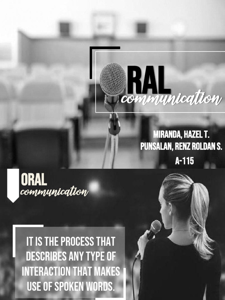 Oral Communication Methods | PDF