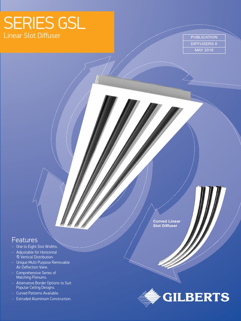 Series GSL: Linear Slot Diffuser | PDF | Duct (Flow) | Mechanical ...