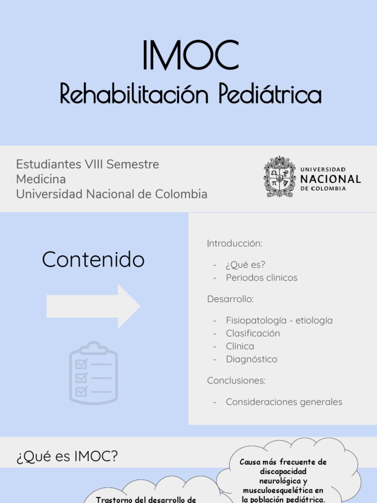 IMOC: Rehabilitación en Parálisis Cerebral | PDF | Parálisis cerebral ...