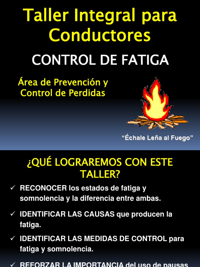 Control de Fatiga y Somnolencia en Conductores | PDF | Dormir | Fatiga ...