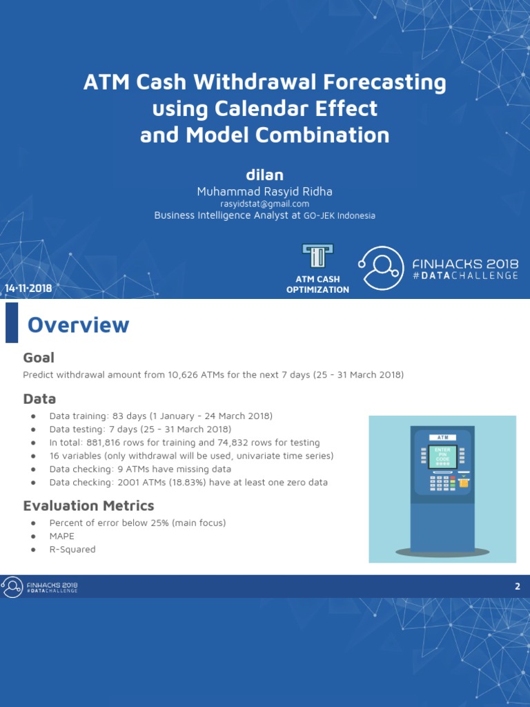 ATM Cash Withdrawal Forecasting | PDF | Forecasting | Prediction