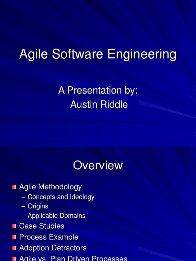 Agile Software Engineering: A Presentation By: Austin Riddle | PDF ...
