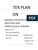 Master Plan ON: Research Priorities in Obstetrics and Gynecological Nursing