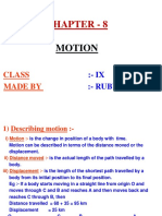 Chapter - 8: Motion