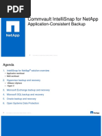 Commvault IntelliSnap For NetApp Application-Consistent Backup SE Training Presentation