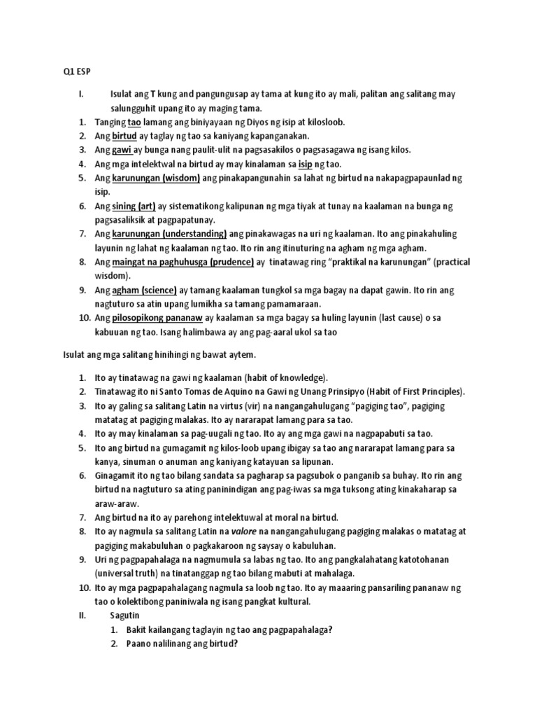 ESP Quiz | PDF