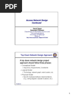 Access Network Design Continued