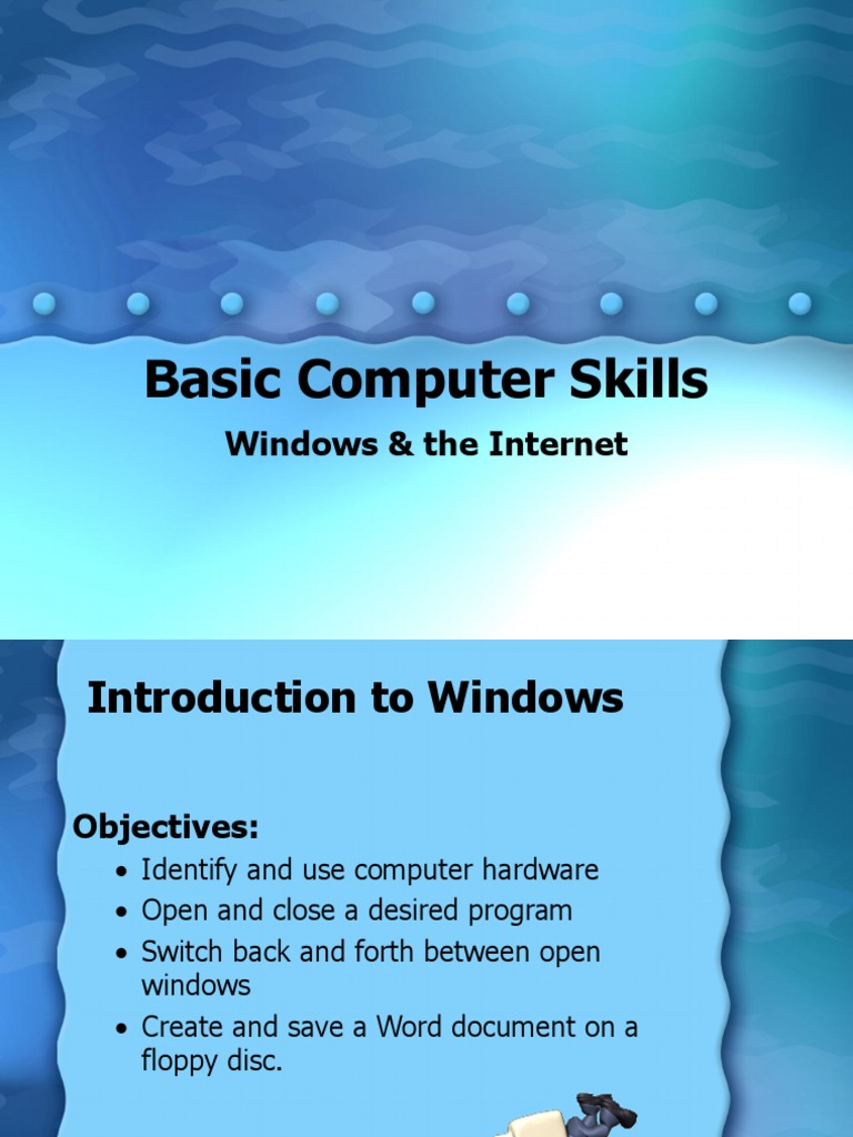 Basic Computer Skills: Windows & The Internet | PDF | Internet Explorer ...