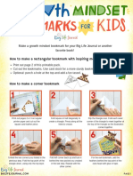 Growth Mindset Bookmarks For Kids PDF
